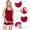 imageWiWi Pajamas for Women Soft Sleeveless Top with Shorts Pajama Sets Bamboo Viscose 2 Piece Sleepwear Set S4XAwine