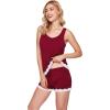 imageWiWi Pajamas for Women Soft Sleeveless Top with Shorts Pajama Sets Bamboo Viscose 2 Piece Sleepwear Set S4XAwine