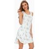 imageWiWi Viscose from Bamboo Nightgowns for Women Soft Sleeveless Tank Sleep Shirts Plus Size Sleepwear Night Dress S4XA Leaf