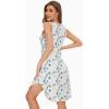 imageWiWi Viscose from Bamboo Nightgowns for Women Soft Sleeveless Tank Sleep Shirts Plus Size Sleepwear Night Dress S4XAwhiteGreen Dots
