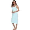 imageWiWi Viscose from Bamboo Nightgowns for Women Soft Sleeveless Tank Sleep Shirts Plus Size Sleepwear Night Dress S4XEaqua