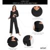 imageWiWi Viscose from Bamboo Pajama Sets for Women Soft Pjs Loungewear Short Sleeve Top with Pants Sleepwear Pajamas SXXLDblack