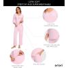 imageWiWi Viscose from Bamboo Pajama Sets for Women Soft Pjs Loungewear Short Sleeve Top with Pants Sleepwear Pajamas SXXLDpink