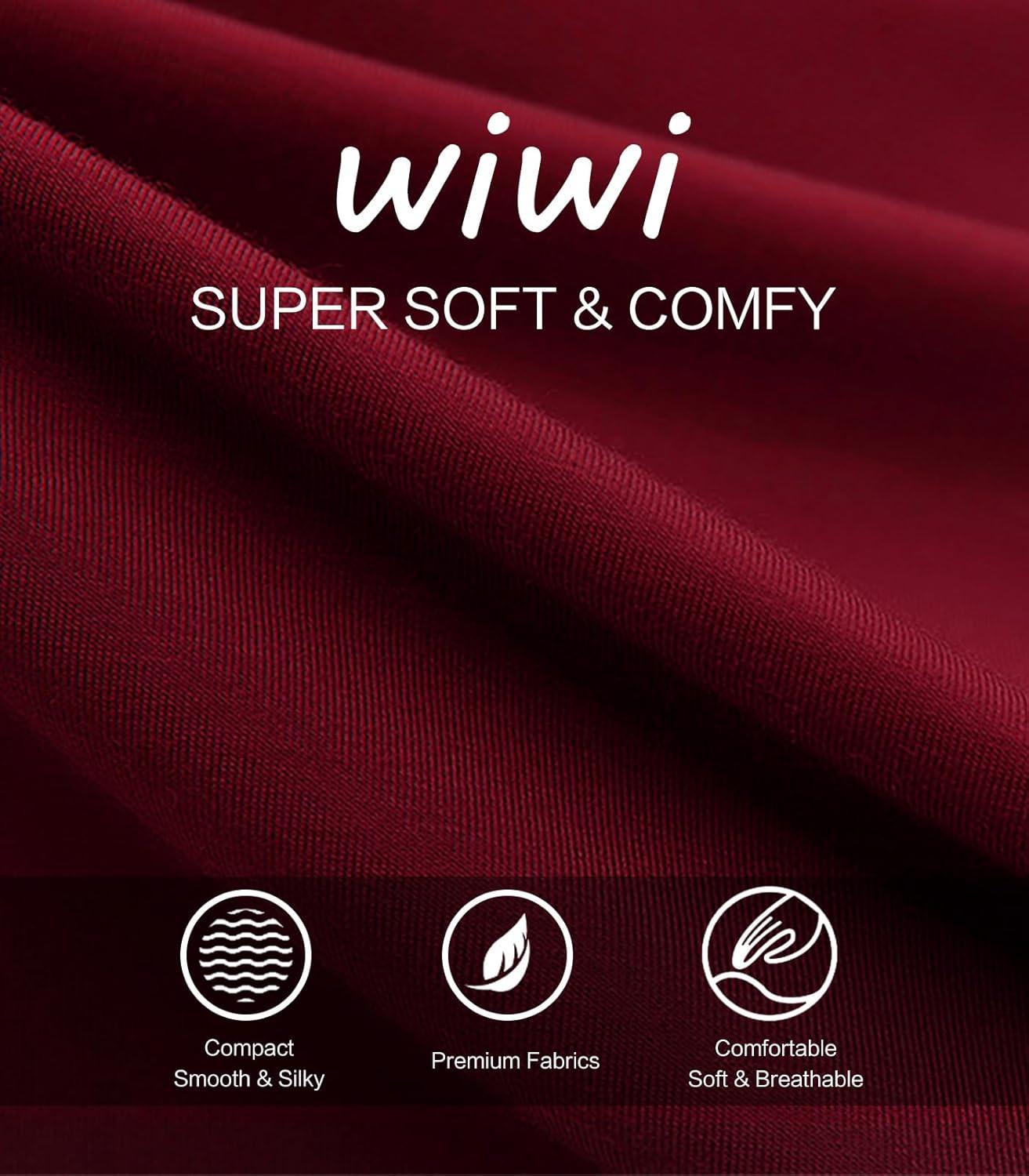 imageWiWi Mens Long Sleeve Tees Moisture Wicking Shirts Viscose from Bamboo Lightweight Fishing Crew Neck TShirt SXXLAdark Red