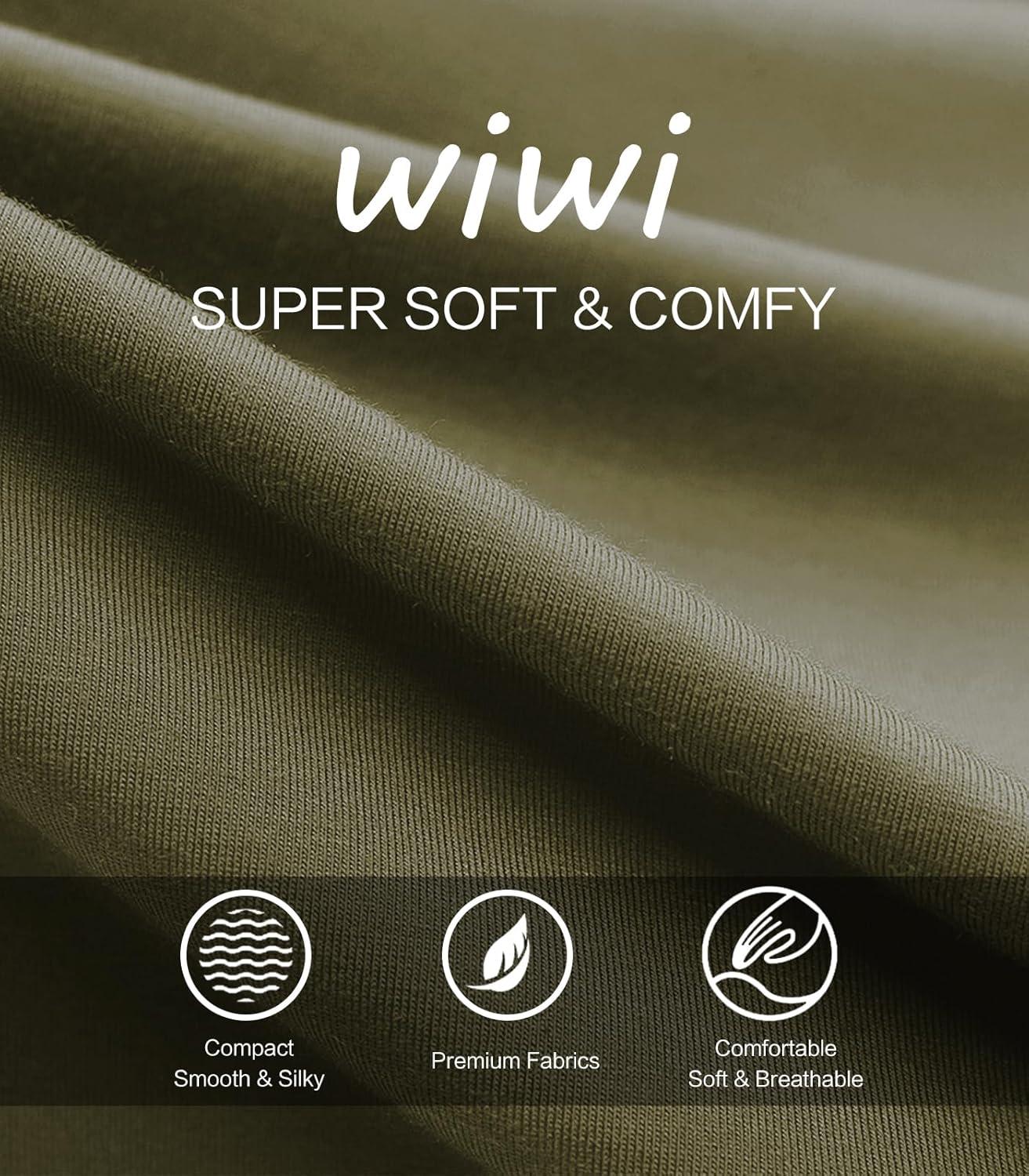 imageWiWi Mens Long Sleeve Tees Moisture Wicking Shirts Viscose from Bamboo Lightweight Fishing Crew Neck TShirt SXXLAgreen