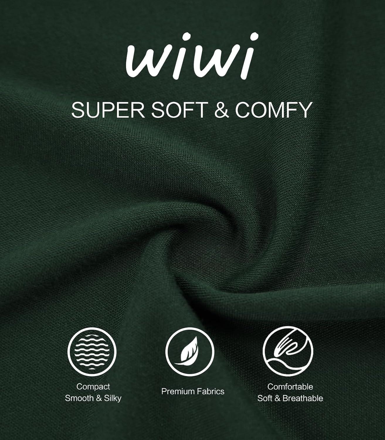 imageWiWi Mens Long Sleeve Tees Moisture Wicking Shirts Viscose from Bamboo Lightweight Fishing Crew Neck TShirt SXXLBdark Fence Green