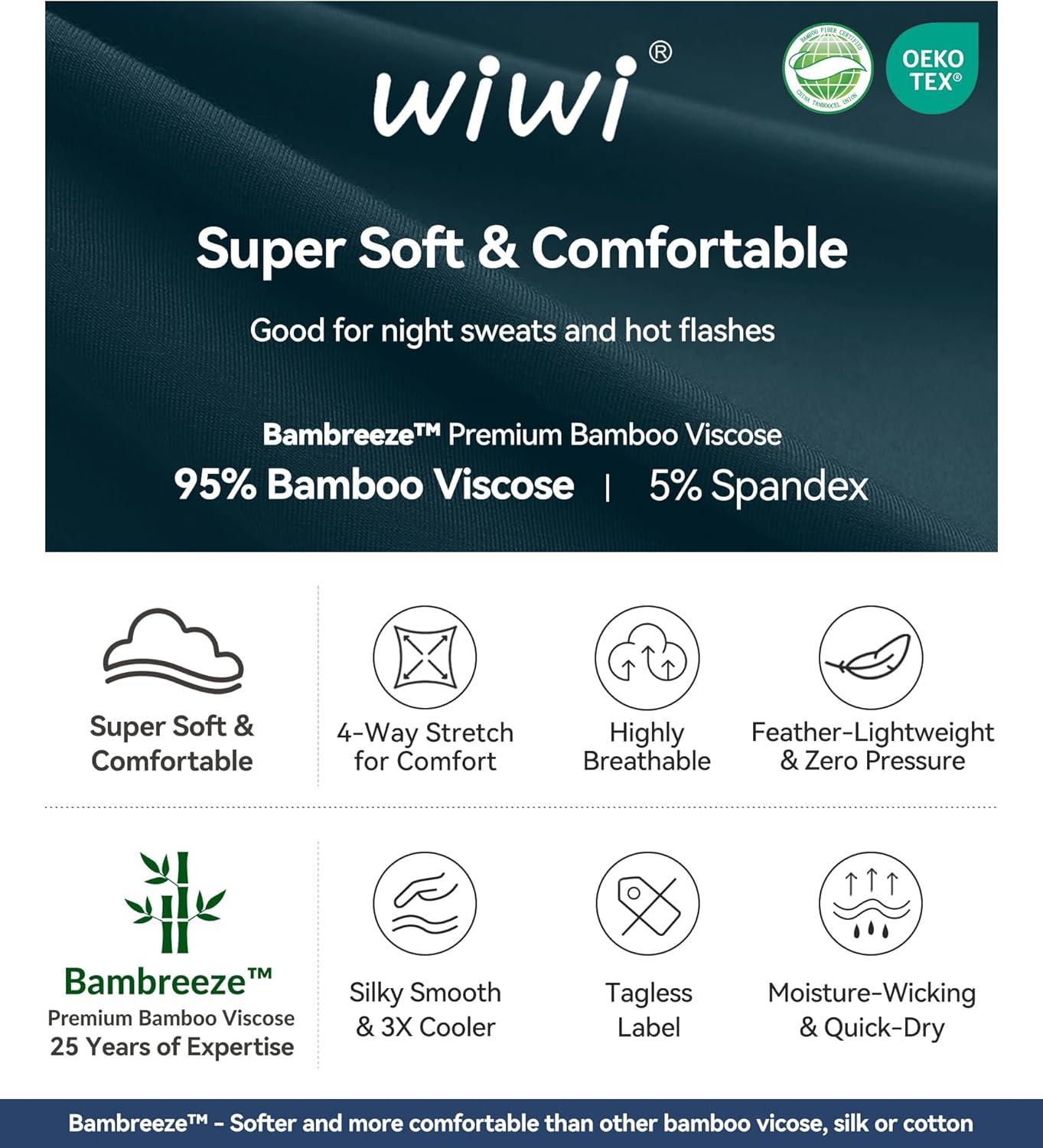 imageWiWi Mens Long Sleeve Tees Moisture Wicking Shirts Viscose from Bamboo Lightweight Fishing Crew Neck TShirt SXXLBdeep Teal