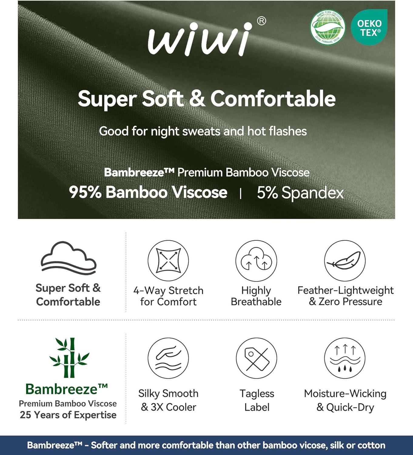 imageWiWi Nightgowns Viscose from Bamboo for Women Soft 34 Sleeve Sleep Shirts Scoop Neck Pleated Pajamas Nightshirts SXXLOlive Green