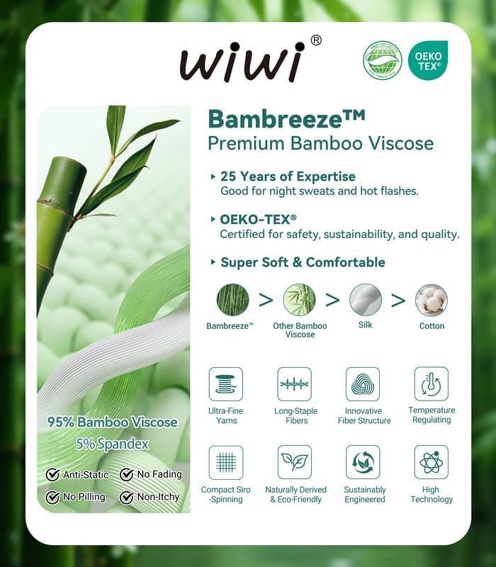 imageWiWi Womens Bamboo Viscose Nightgowns Soft Short Sleeve Sleep Shirt Lightweight Cool Nightshirt Pajama Dress SXXLDark Green