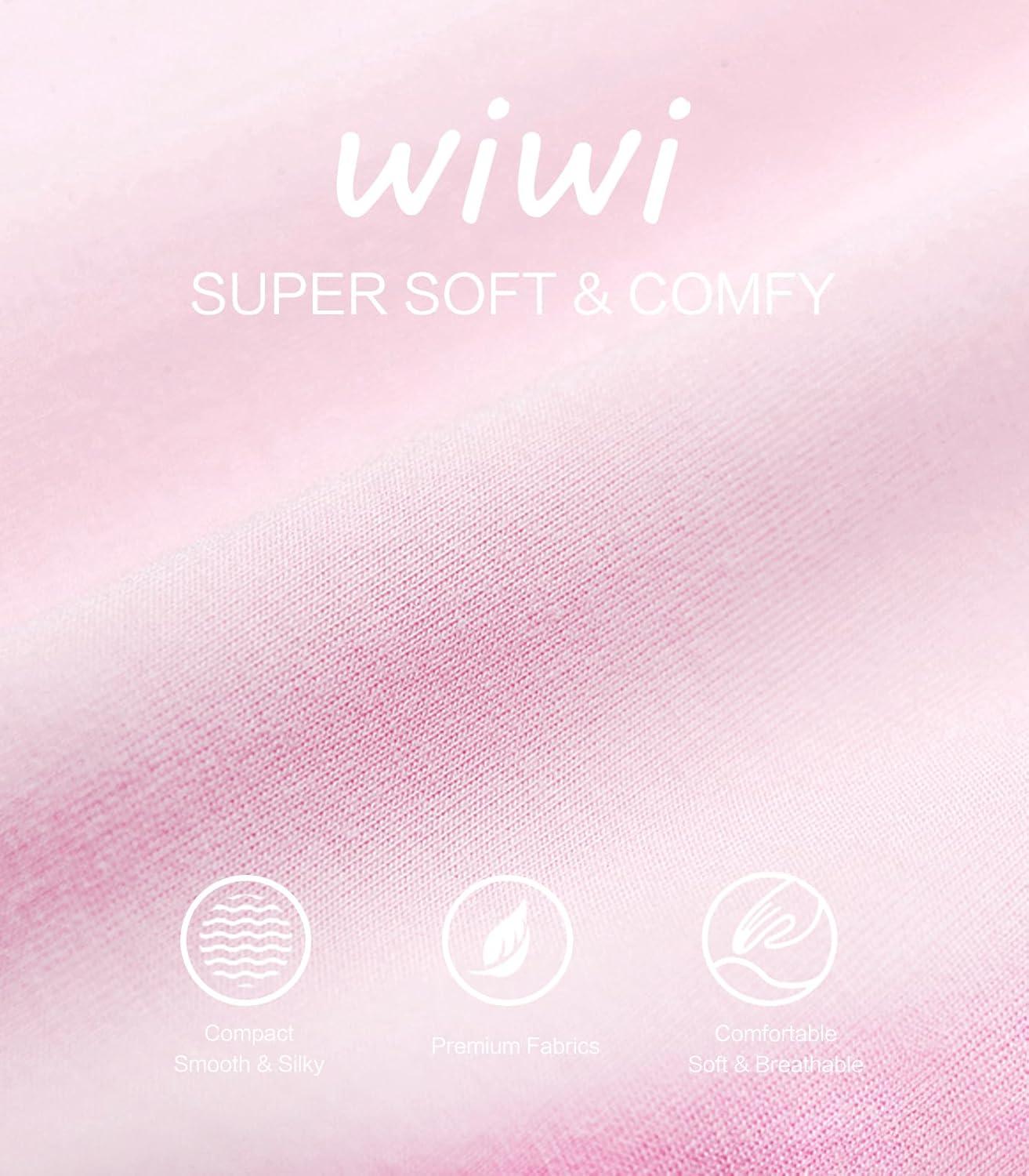 imageWiWi Womens Viscose Bamboo Nightgowns Casual Short Sleeve Sleepwear Scoop Neck Nightshirts SXXL Taro Purple SmallPink