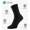 imageWiWi Mens Crew Socks Viscose Bamboo Moisture Wicking Dress Socks Solid Soft Breathable Casual Sock 6 PairsBlack 6 Pairs