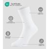 imageWiWi Mens Crew Socks Viscose Bamboo Moisture Wicking Dress Socks Solid Soft Breathable Casual Sock 6 PairsWhite 6 Pairs