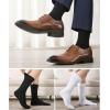 imageWiWi Mens Crew Socks Viscose Bamboo Moisture Wicking Dress Socks Solid Soft Breathable Casual Sock 6 PairsWhiteblack 6 Pairs