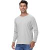 imageWiWi Mens Long Sleeve Tees Moisture Wicking Shirts Viscose from Bamboo Lightweight Fishing Crew Neck TShirt SXXLAlight Heather Grey