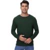imageWiWi Mens Long Sleeve Tees Moisture Wicking Shirts Viscose from Bamboo Lightweight Fishing Crew Neck TShirt SXXLBdark Fence Green