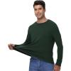 imageWiWi Mens Long Sleeve Tees Moisture Wicking Shirts Viscose from Bamboo Lightweight Fishing Crew Neck TShirt SXXLBdark Fence Green