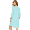 imageWiWi Nightgowns for Women 34 Sleeve Sleep Shirts Soft Pajamas Gowns Viscose from Bamboo Nightwear SXXLAqua