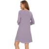 imageWiWi Nightgowns for Women 34 Sleeve Sleep Shirts Soft Pajamas Gowns Viscose from Bamboo Nightwear SXXLViolet