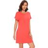 imageWiWi Womens Bamboo Viscose Nightgowns Soft Short Sleeve Sleep Shirt Lightweight Cool Nightshirt Pajama Dress SXXLBcoral