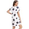 imageWiWi Womens Bamboo Viscose Nightgowns Soft Short Sleeve Sleep Shirt Lightweight Cool Nightshirt Pajama Dress SXXLCdaisy