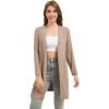 imageWiWi Womens Cardigan Bamboo Viscose Open Front Sweater Lightweight Knit Long Duster Coat with Pockets SXXLCamel