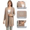 imageWiWi Womens Cardigan Bamboo Viscose Open Front Sweater Lightweight Knit Long Duster Coat with Pockets SXXLCamel