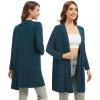 imageWiWi Womens Cardigan Bamboo Viscose Open Front Sweater Lightweight Knit Long Duster Coat with Pockets SXXLDeep Teal
