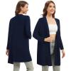 imageWiWi Womens Cardigan Bamboo Viscose Open Front Sweater Lightweight Knit Long Duster Coat with Pockets SXXLNavy
