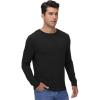 imageWiWi Mens Long Sleeve Tees Moisture Wicking Shirts Viscose from Bamboo Lightweight Fishing Crew Neck TShirt SXXLBblack