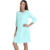 imageWiWi Nightgowns Viscose from Bamboo for Women nightdress Soft 34 Sleeve Sleep Shirts Scoop Neck Pajamas Nightshirts SXXLAqua