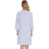 imageWiWi Nightgowns for Women Viscose from Bamboo 34 Sleeve Sleepshirt Soft Vneck Nightshirts Loose Pajama Dress SXXLPeriwinkle