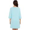 imageWiWi Nightgowns for Women Viscose from Bamboo Womens Nightshirts Vneck 34 Sleeves Night Gowns Pajamas SXXLAqua