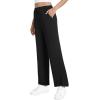 imageWiWi Womens Sweatpants Loose Casual Lounge Work Pants Lightweight Yoga Pant with Pockets SXXLAblack