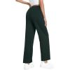 imageWiWi Womens Sweatpants Loose Casual Lounge Work Pants Lightweight Yoga Pant with Pockets SXXLAdark Fence Green