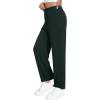 imageWiWi Womens Sweatpants Loose Casual Lounge Work Pants Lightweight Yoga Pant with Pockets SXXLAdark Fence Green