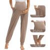 imageWiWi Womens Viscose from Bamboo Maternity Pants Soft Over The Belly Pregnancy Leggings High Waist Stretchy BottomsBcamel