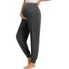 imageWiWi Womens Viscose from Bamboo Maternity Pants Soft Over The Belly Pregnancy Leggings High Waist Stretchy BottomsBcharcoal Heather