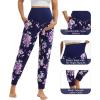 imageWiWi Womens Viscose from Bamboo Maternity Pants Soft Over The Belly Pregnancy Leggings High Waist Stretchy BottomsBdark NavyPurple Floral