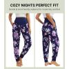 imageWiWi Womens Viscose from Bamboo Maternity Pants Soft Over The Belly Pregnancy Leggings High Waist Stretchy BottomsBdark NavyPurple Floral