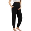 imageWiWi Womens Viscose from Bamboo Maternity Pants Soft Over The Belly Pregnancy Leggings High Waist Stretchy BottomsBblack