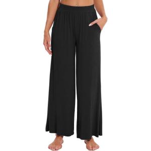 imageWiWi Viscose from Bamboo Women s Pajamas Pants Soft Yoga Loose Pant Comfy Pajama Bottoms SXXLAblack