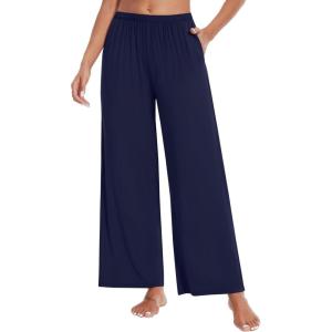 imageWiWi Viscose from Bamboo Women s Pajamas Pants Soft Yoga Loose Pant Comfy Pajama Bottoms SXXLCnavy