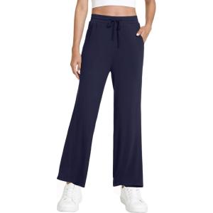 imageWiWi Womens Sweatpants Loose Casual Lounge Work Pants Lightweight Yoga Pant with Pockets SXXLAnavy