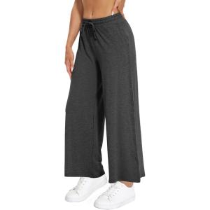 imageWiWi Womens Sweatpants Loose Casual Lounge Work Pants Lightweight Yoga Pant with Pockets SXXLBcharcoal Heather