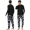 imageWiWi Mens Viscose from Bamboo Pajama Sets Long Sleeve Top and Pants Sleepwear Pjs with Pockets Drawstring SXXLAblackDog
