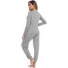imageWiWi Viscose from Bamboo Womens Pajama Set Soft Long Sleeve Pajamas Sets SXXLCheather Grey