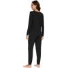 imageWiWi Viscose from Bamboo Womens Pajama Set Soft Long Sleeve Pajamas Sets SXXLDblack