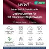 imageWiWi Womens Pajama Sets Soft Long Sleeves Top with Pants PJ 2 Piece Viscose from Bamboo Loungewear Set SXXLCwine Red