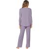 imageWiWi Womens Pajamas Set Soft Long Sleeve Tops and Pants Viscose from Bamboo Sleepwear Lightweight Pj Loungewear SXXLCviolet