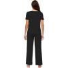 imageWiWi Soft Pajama Set for Women Short Sleeve Viscose from Bamboo Sleepwear Lightweight Loose Pajamas Pjs Sets SXXLFblack